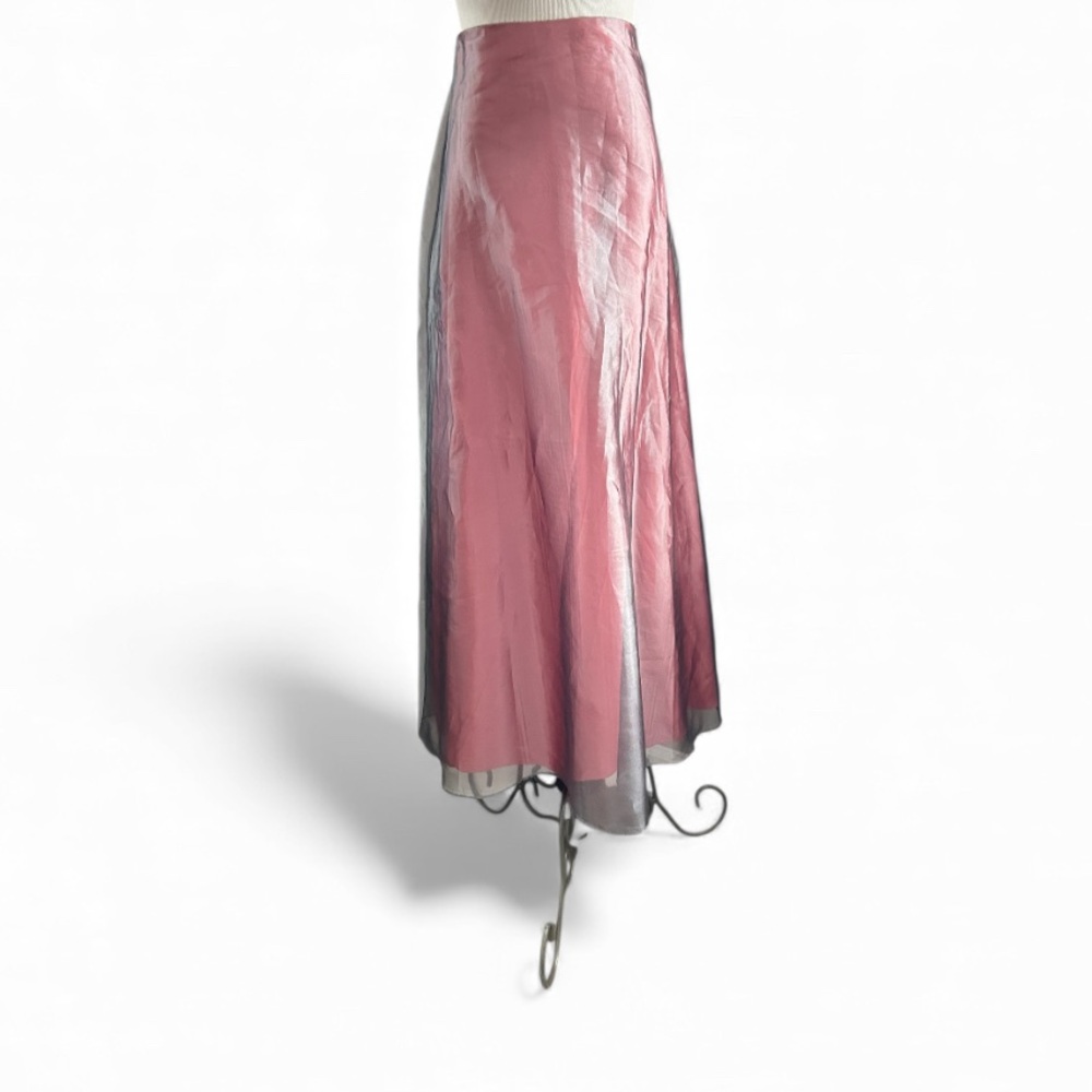 Cache Pink and Gray Maxi Skirt